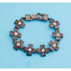 Vintage Celtic Multiple Crosses Bracelet by Avon - 7 1/2 inch - N21